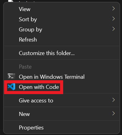 Open with Code